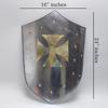 60.96 Cm Medieval Knight Crusader Cross Shield, Larp Re-enactment Cosplay Shield, Functional Armour Knight Battle Shield