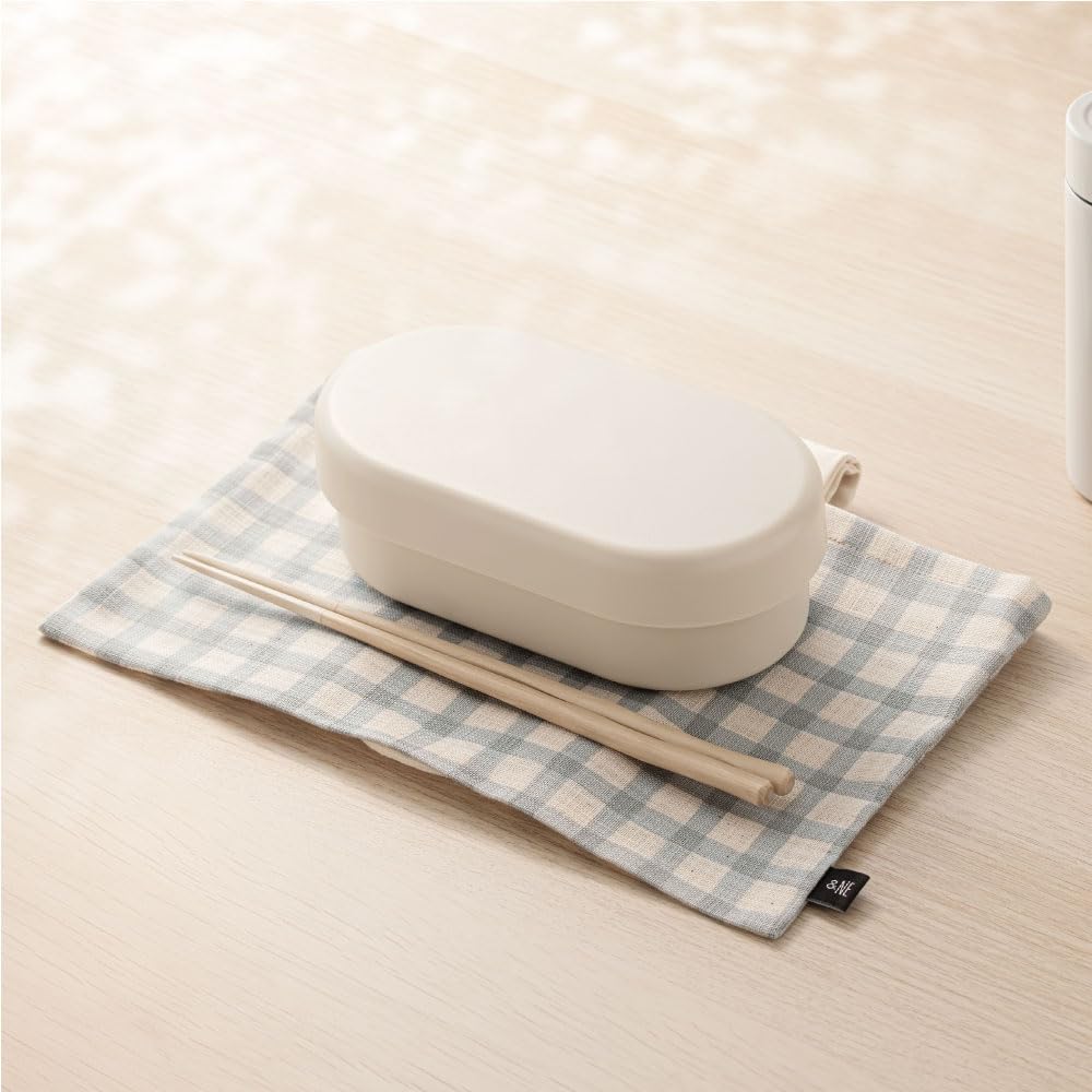 Lunch Bag Ribbon Check Blue Gray Main Unit Width 28cm X Height 18cm Ribbon Total Length 23cm Lunch Bag Made In Japan Cotton No Gusset Easy To Dry