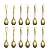 72PCS Plastic Disposable Golden Mini Spoon Set Plastic Imitate Metal Flatware for Barbecue Party Picnic