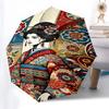 Japanese Geisha Art Print: Traditional Beauty in Vibrant ColorsUmbrella with Cute Design,Portable 3-Fold Compact Umbrella for Men&Women,Vale