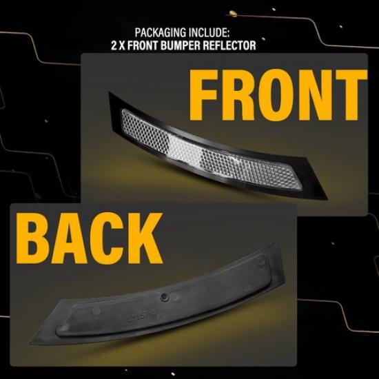 2X Clear Front Side Bumper Marker Light Reflector For BMW E93 Convertible 07-13