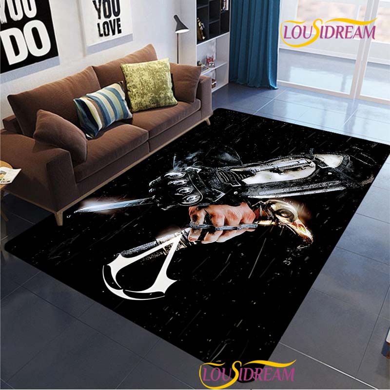 Game Ass Creed Carpet for Living Room Bedroom Rug Table Kids Kitchen Door Unslip Floor Mat Birthday gift photography props Rug