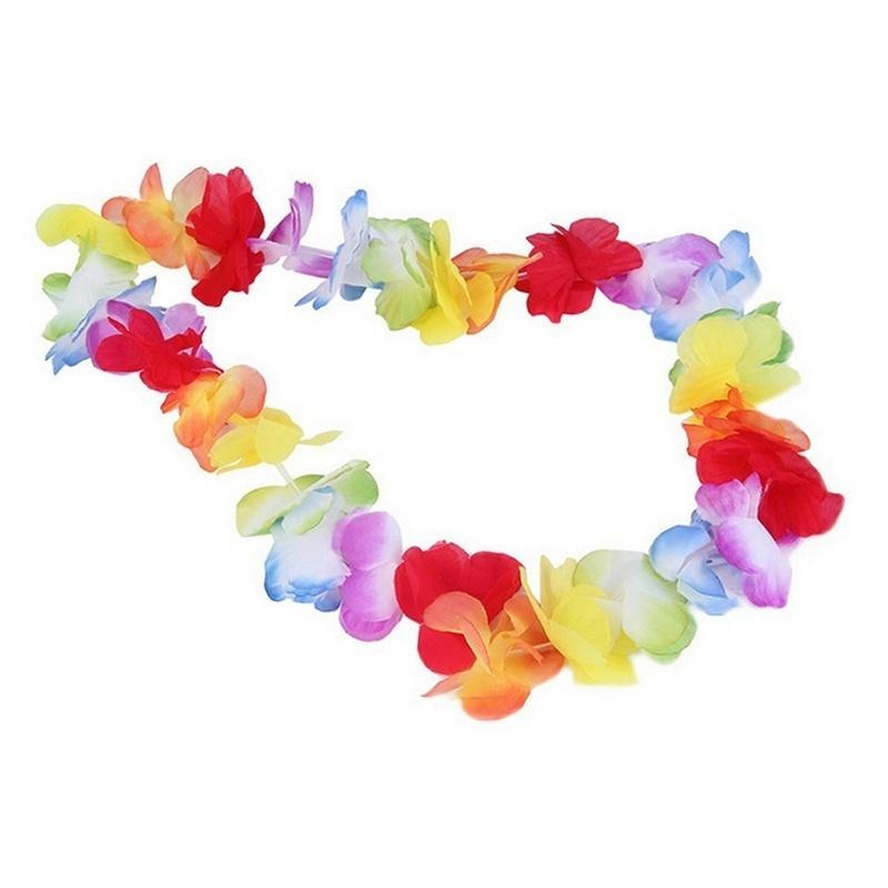 10 ks havajských tropických plážových motivů s květinami lei lei, girlandy s náhrdelníkem a girlandou z květin luau.