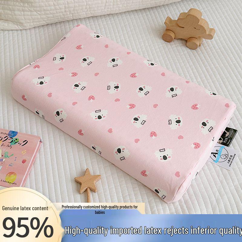 G5ZG5Z Latex Pillow: Removable, Washable Core for Kids & Babies; Neck Support for Cervical Vertebrae; Ideal for Primary School & Kindergarten.