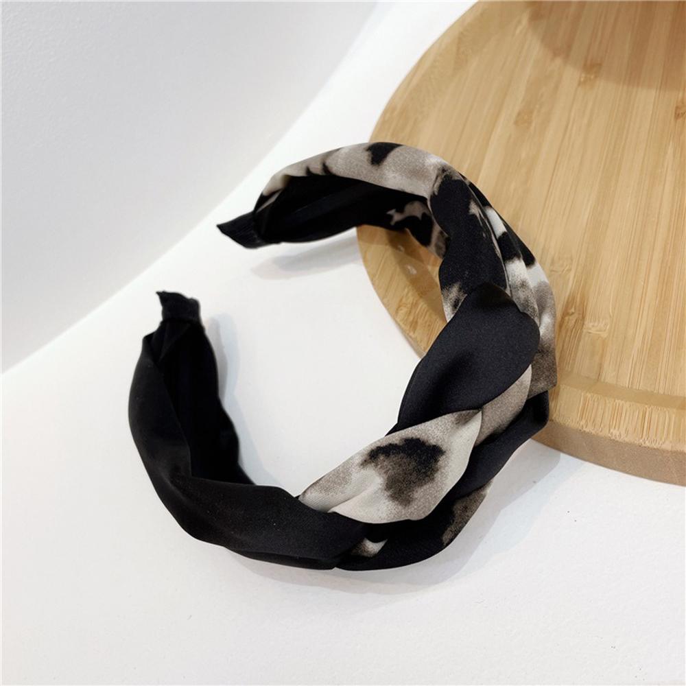 Ethnic Style Fabric Knotted Headband Wide Edge Non-slip Hairband Fashion Women's Hair Accessories