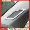 2 Stück Edelstahl Auto Front Säule Lautsprecher Abdeckung Ring Aufkleber für VW Volkswagen Tcross T-cross 2018 - 2023