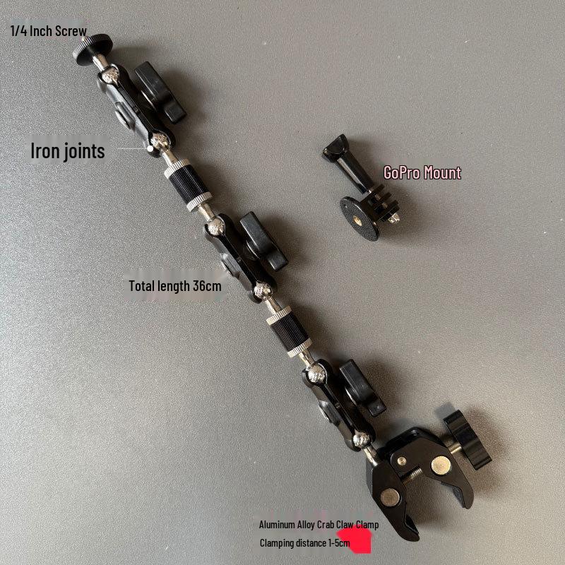 Universal Metal Crab Claw Clip: 360° Mobile & Camera Mount