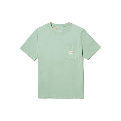 Solid Color Crew Neck Short Sleeve T-Shirt Men Tops Frost-Green A6QXH-Q43