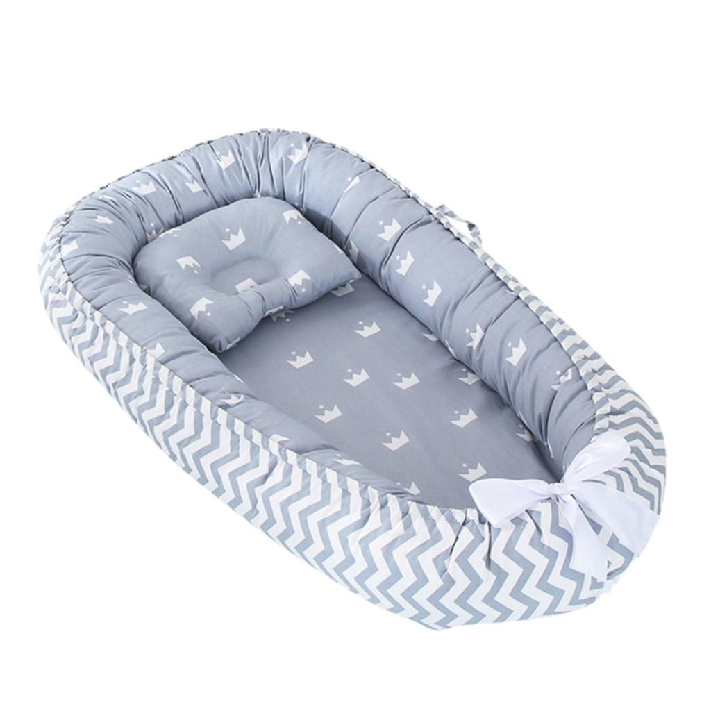 Newborn Infant Baby Portable Removable And Washable Crib Bed Cartoon 