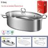 SISTEEL Stainless Steel Oval Fish Steamer