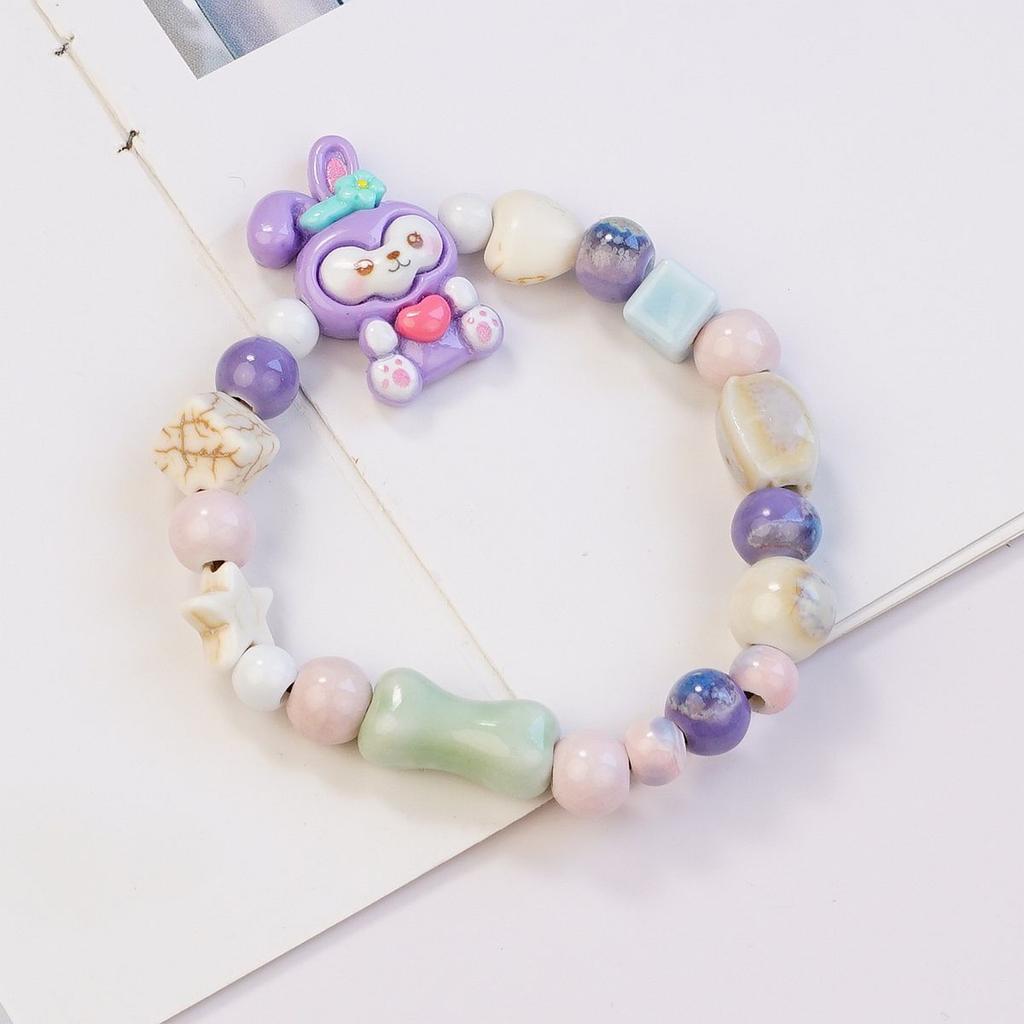 Ceramic beaded bracelet small fresh ancient style national style simple bracelet summer