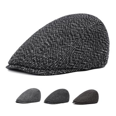 Autumn Winter Thick Warm Progressive Cap Middle-Aged Cap Retro Beret