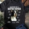 Lustiges Boston Terrier Papa T-Shirt: Hundeanatomie Geschenk