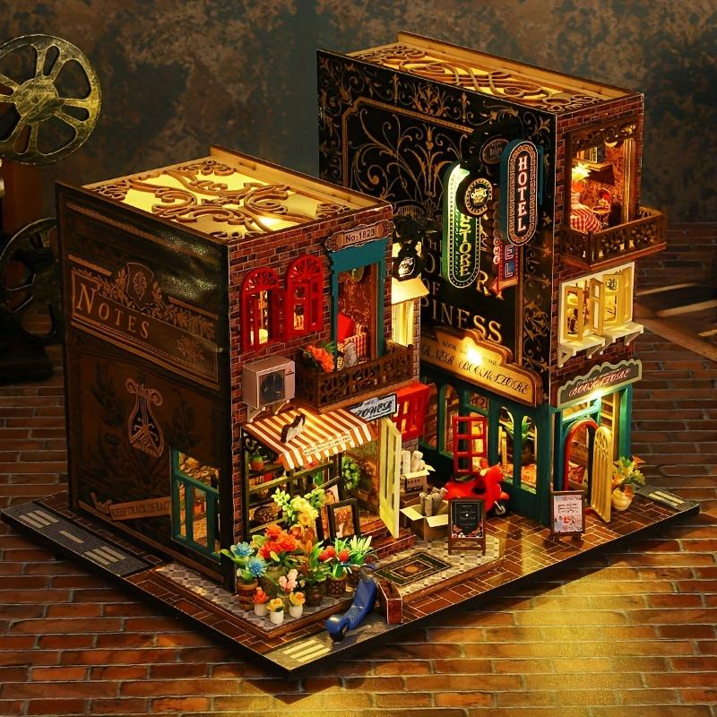 DIY Wooden Dollhouse Kit, Miniature Scene, Creative Educational 3D Puzzle Diy cabin