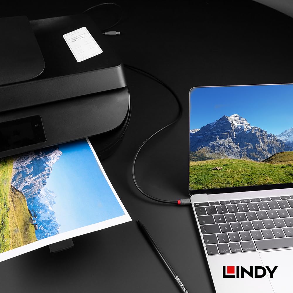 LINDY 1m ANTHRA LINE to Cable USB2.0 Type-C Type-B (Model Number 36941)