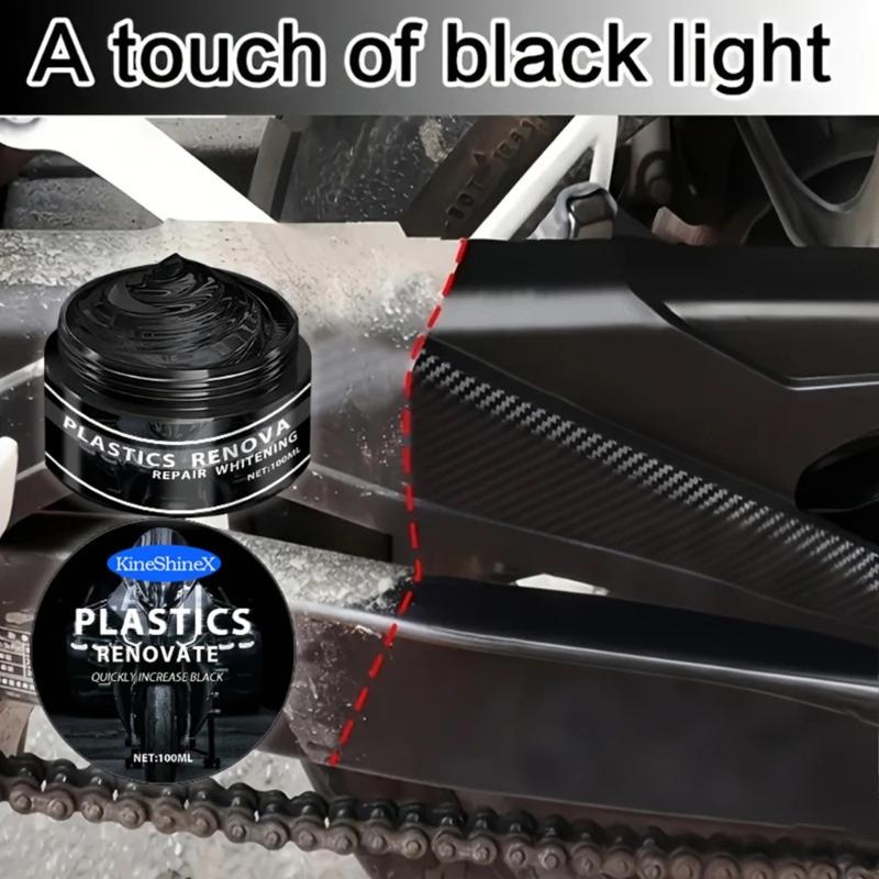 Car Plastic Restorer Revitalizing Coating Repair Paste for Rubber Plastic Parts Back To Black Gloss
