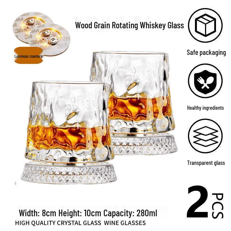 Rotating Crystal Whiskey & Brandy Glass