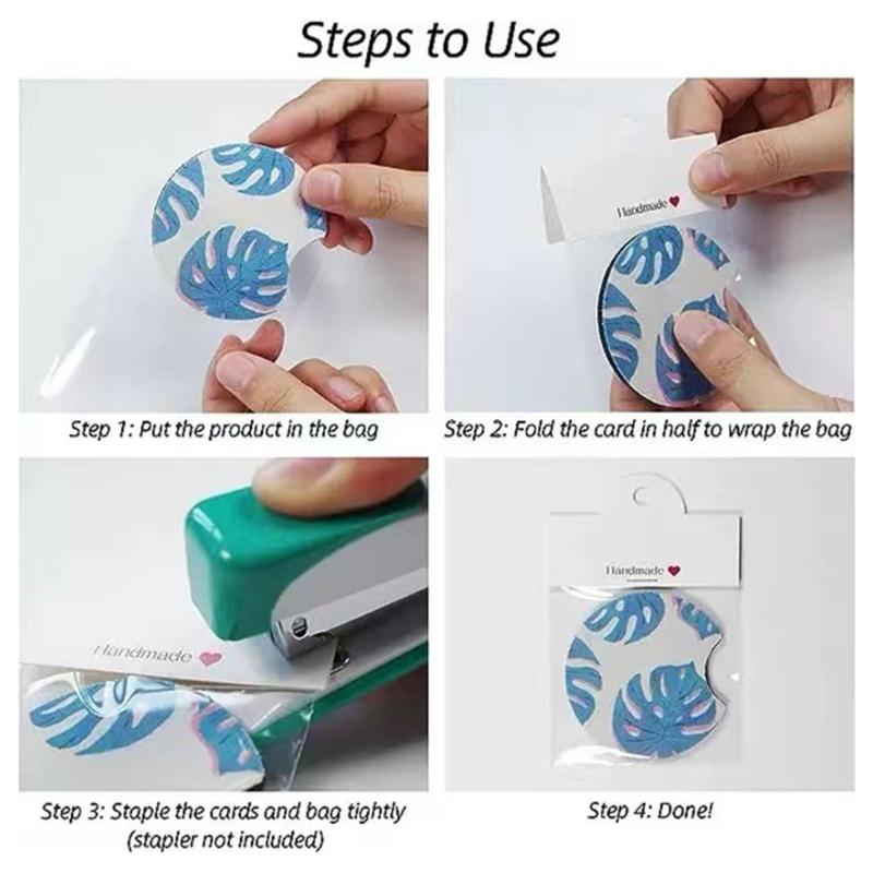 100pcs 8x6cm Bracelet Display Cards Handmade with Love Print Kraft Paper Card Hang Tags Cardboard Package for Jewelry