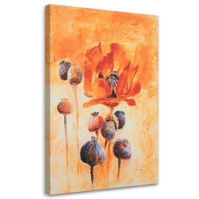 Canvas Print Poppies Orange As Painted