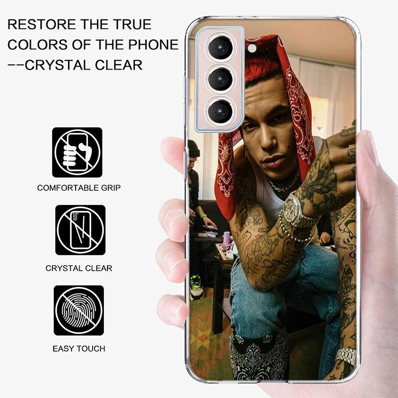 Rapper Sfera Ebbasta Phone Case For Samsung Galaxy S25 Edge S24 S23 FE S21 S20 S10 Plus S22 S26 Ultra Cover Clear Cases TPU Capa