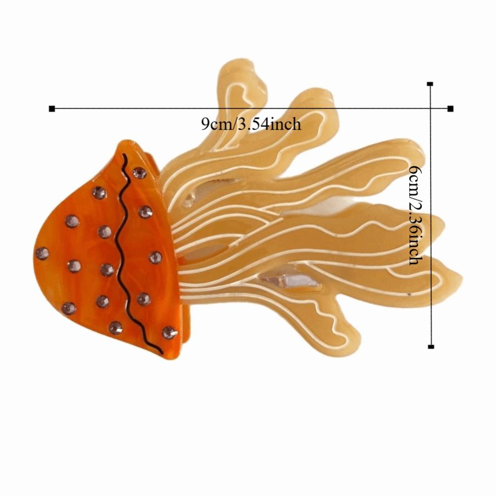 Süßer Meeres tier Haarklammer Essigsäure Koreanischer Stil Krabbe Fisch Haarkralle Hoher Pferdeschwanz Clip Strand Kopfschmuck Geometrie Haifisch Clip