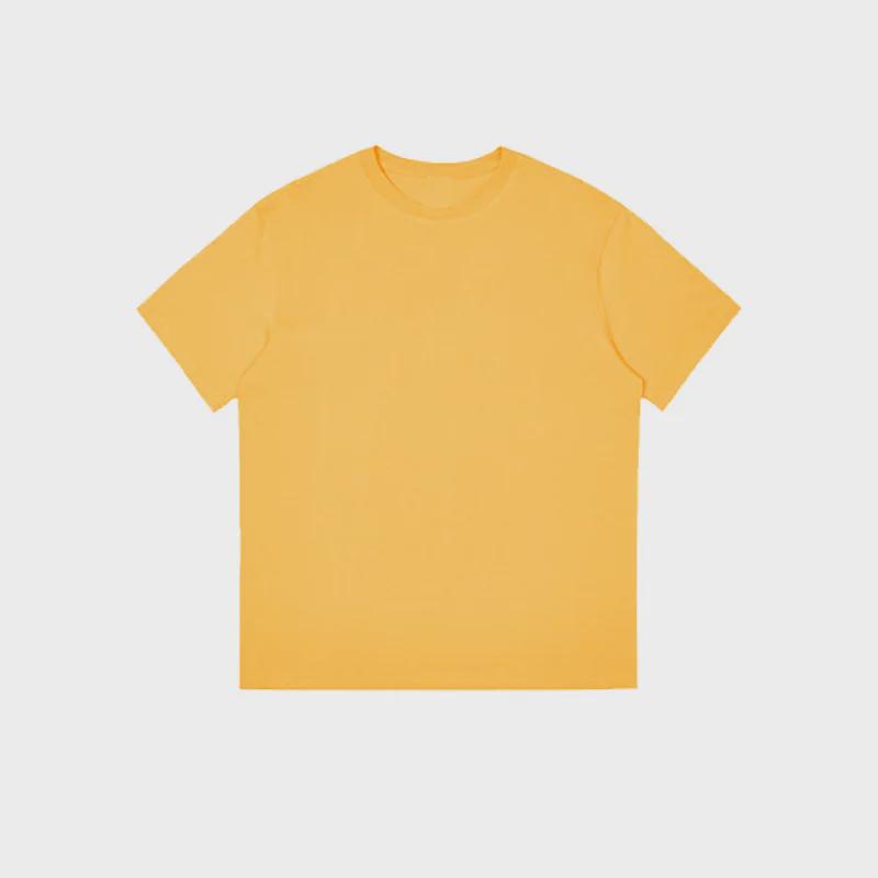 Unisex 220g Pure Cotton Pullover T-Shirt - Round Neck, Short-Sleeve, Versatile Loose Fit for Summer 2025.