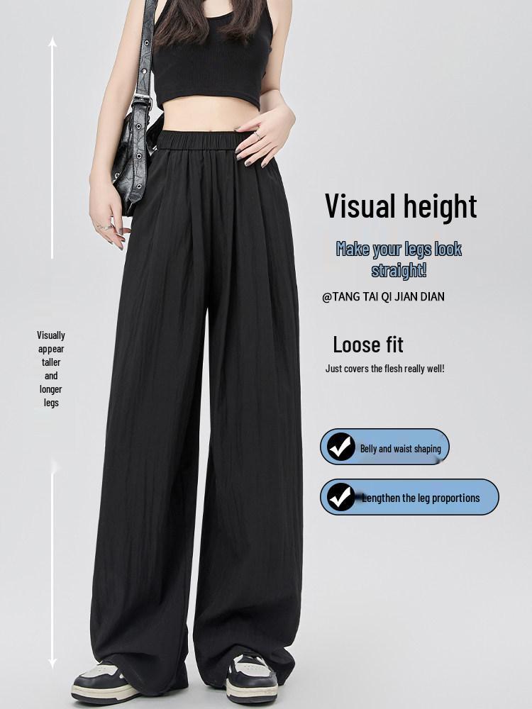 Women's High-Waisted Loose Linen Wide-Leg Summer Pants