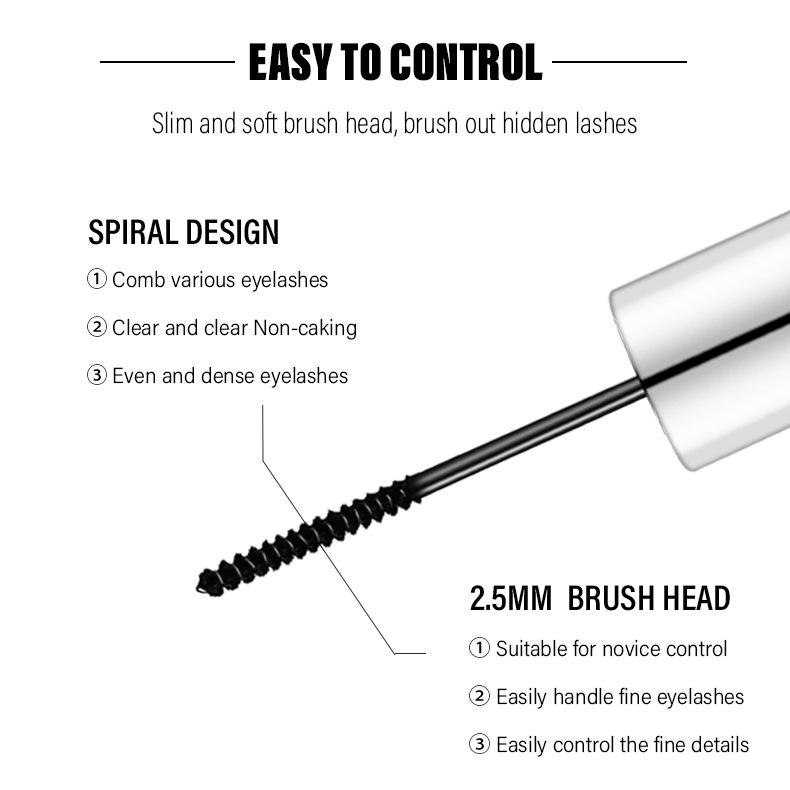 QIC Small Brush Head Mascara Japanese Wind Curl Mascara Waterproof and Non-smudging Slender Eyelashes Primer