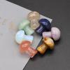 7Pcs/Pack Natural Stone 7Chakra Mushroom Shape Ornament Decoration Reiki Healing Gemstone Home Decor Small Furnishings Women Jewelry Gifts 15×20 Mm