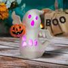 Halloween Decoration Light Up Ghost Pumpkin Witch Moon Figurine Spooky Glowing Resin Statue Tabletop Ornament for Living Room Kitchen Home Decor