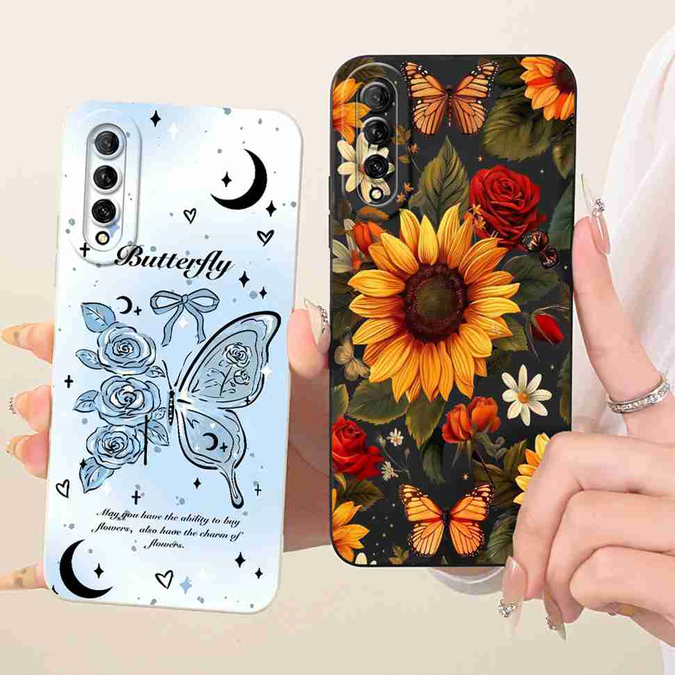For Huawei Y9s Case Stylish Pretty Girls Flower Cover Soft Silicone Case For Huawei Y9s Y 9s STK-L21 STK-LX3 STK-L22 Back Cover