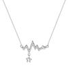 Ecg Necklace Female Creative Personality Full Diamond Pendant Niche Design Sense Fashion Versatile Collarbone Chain Quality