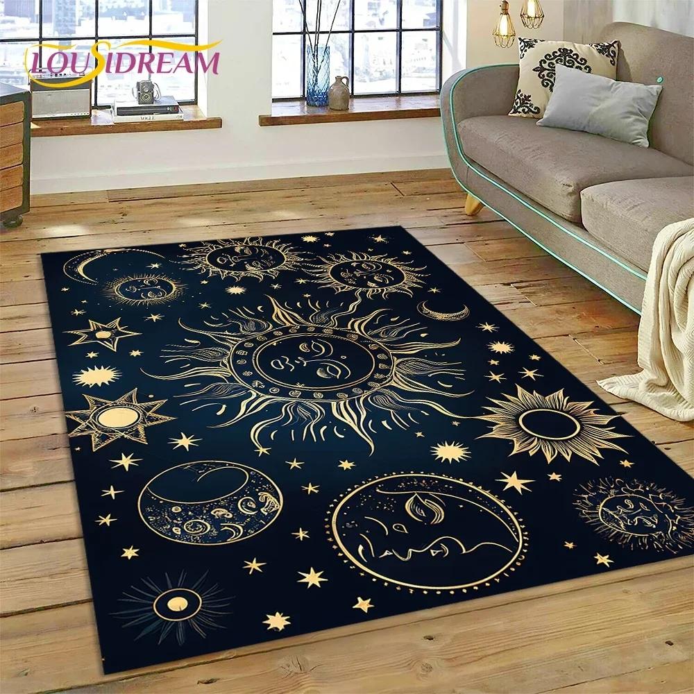 Crystal Velvet Ramadan Festival Golden Moon Lamp Carpet Area Rug Soft  Machine Washable Non-slip  Office  Entrance Door Mat