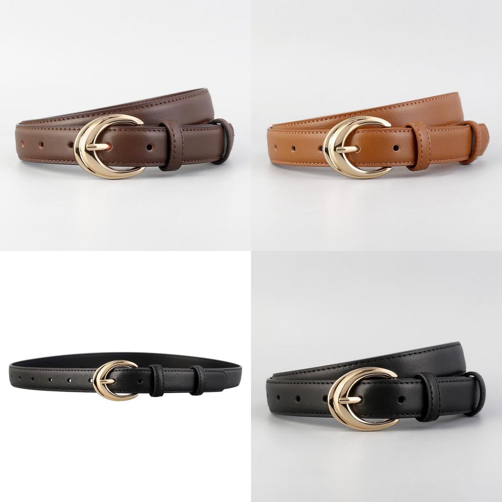 Fashionable Leather Belt For Women With Durable Metal Buckle For Outings And Work