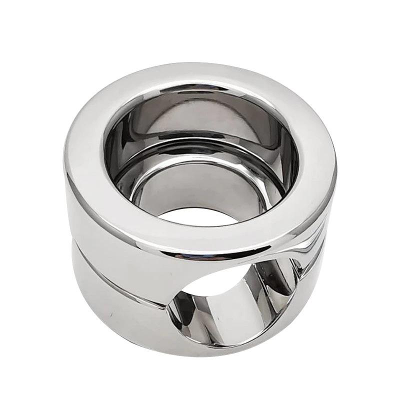 Metal Stainless Steel Scrotum Bondage Stretch Pendant Ring Penis Weight Bearing Horseshoe Ring Adult Sex Product Toy