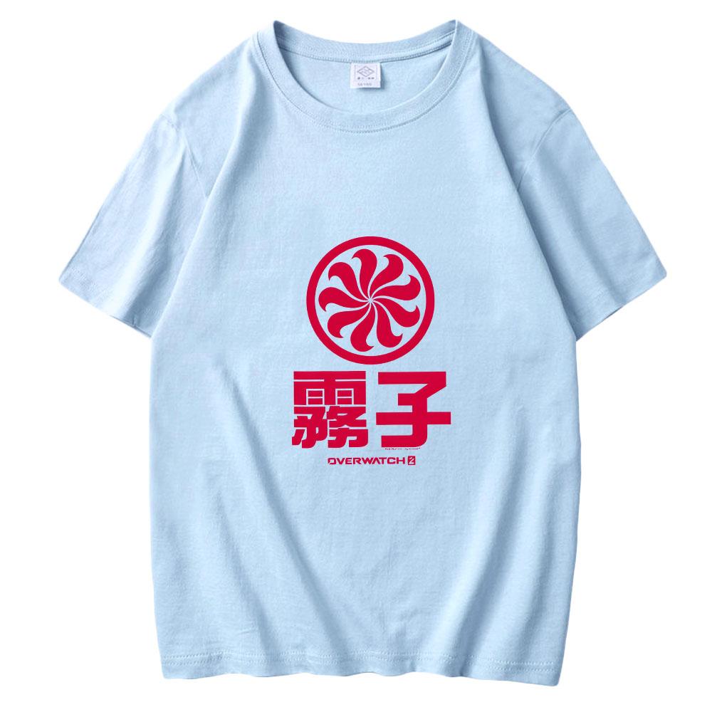 Overwatch 2 Kiriko Man woman T-Shirt Casual Short Sleeve Anime T Shirts 100% Cotton Graphic T Shirt Oversized 2023 Streetwear