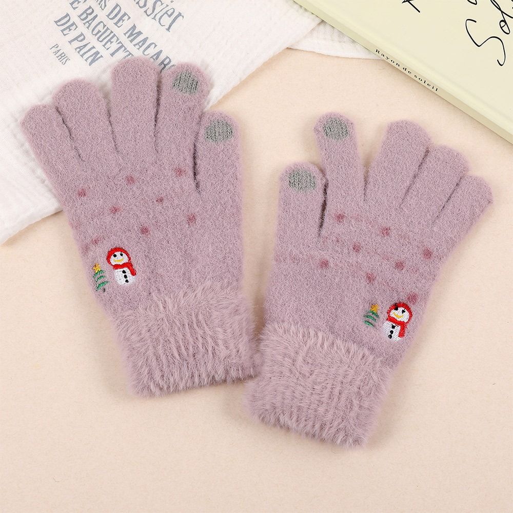 Thickened Warm Gloves Non Slip Knitted Gloves Fashion Touchscreen Gloves  Women Men