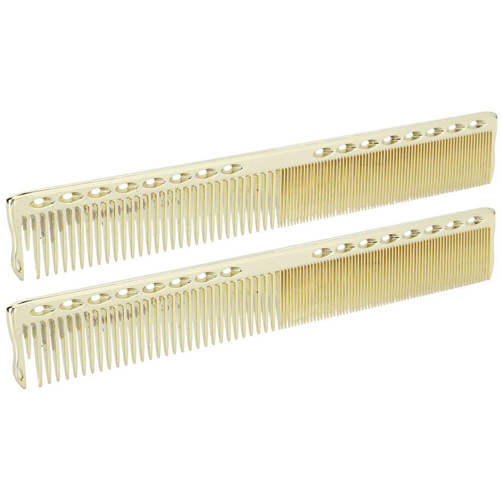 2pcs Professional Stainless Steel Haircut Comb Salon Hairdressing Comb Styling Tool