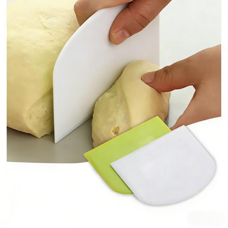 1pc Multifunctional Dough Cutter Bowl Scraper & Cake Cream Spatula Smooth Edge Pastry Bread Kitchen Baking Tool Kit