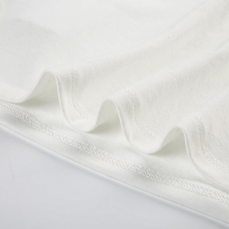 Contrast Embroidered Bow Crop Top Women Casual Striped Print Short Sleeve Slim White T Shirts Casual Streetwear Y2k Tees