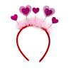 Peach Heart Red Love Heart Feather Headband Hair Hoop Valentines Day Headdress  Party