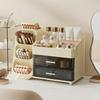 Large Open Makeup Organizer, Multifunctional Cosmetic Storage Box for Lipstick & Skincare,Modern Acrylic Display Tray for Vanity