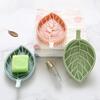 Bathroom Soap Dish Kit Leaf Shaped Soap Holder Drain Soap Box Bathroom Accessories Bathroom Supplies Tools and Measuring Scales