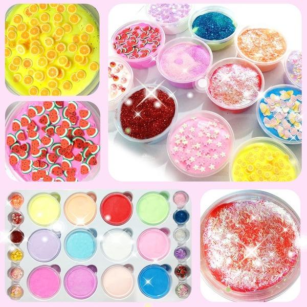 24pcs Advent Calendar 2020 Christmas Slime Different Countdown Calendar Toy Christmas Gift Squishy Toy Fluffy Slime Toys