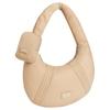 Logo Silicone Patch Zipper Closure Detachable Small Bag Women Handbag Light-Brown FE62SA705F01-11-TU