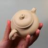 110ML Ästhetische Yixing Lila Ton Teekannen Handgefertigter Topf Rohmaterial Abschnitt Tonkessel Zisha Teegeschirr Teezeremonie Dekoration Handwerk
