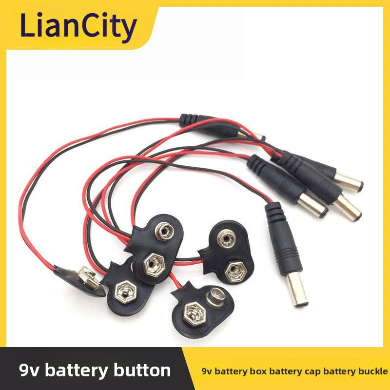 5Pcs T-Type I-Type 9V Battery Snap 15cm Lead Wire Connector Battery Clip Cap