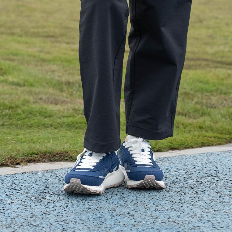 Reebok Cl Legacy W+ Fashion Sports Comfortable Thick Sole Casual Shoes Low Top Running Shoes Unisex sneaker Navy-Blue 24FRC903U1GB4