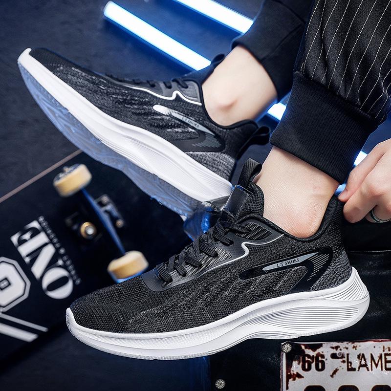 Spring-Summer Men's Plus Size Shock-Absorbing Running Shoes - Super Light and Casual