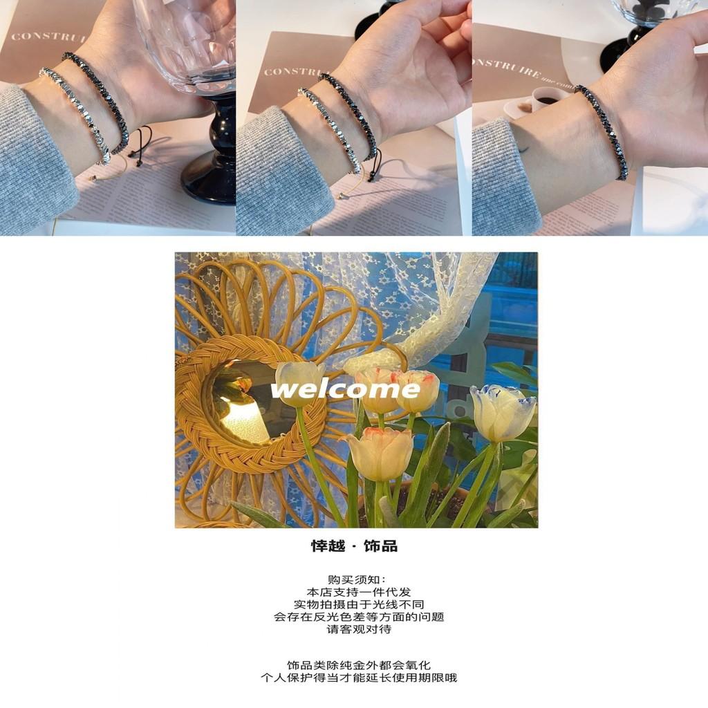 Bracelet Iridium Minimalist Geometric Design Handmade Unisex Fashion Jewelry